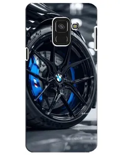 Чехол для Samsung Galaxy A8 Plus 2018 (A730F) с картинкой «Колесо BMW вблизи» Чехол для Samsung Galaxy A8 Plus 2018 (A730F) с картинкой «Колесо BMW вблизи»