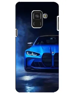 Чехол для Samsung Galaxy A8 Plus 2018 (A730F) с картинкой «Голубая BMW M4» Чехол для Samsung Galaxy A8 Plus 2018 (A730F) с картинкой «Голубая BMW M4»