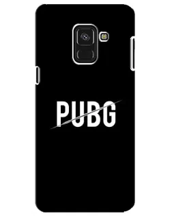 Чохол для Samsung Galaxy A8 Plus 2018 (A730F) з картинкою «PUBG — білий логотип»