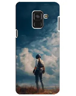 Чохол для Samsung Galaxy A8 Plus 2018 (A730F) з картинкою «Герой PUBG на скелі»