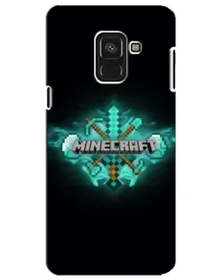 Чехол для Samsung Galaxy A8 Plus 2018 (A730F) с картинкой «Minecraft Diamond лого» Чехол для Samsung Galaxy A8 Plus 2018 (A730F) с картинкой «Minecraft Diamond лого»