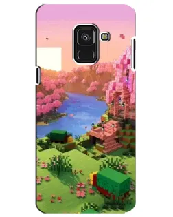 Чехол для Samsung Galaxy A8 Plus 2018 (A730F) с картинкой «Розовое дерево Minecraft» Чехол для Samsung Galaxy A8 Plus 2018 (A730F) с картинкой «Розовое дерево Minecraft»