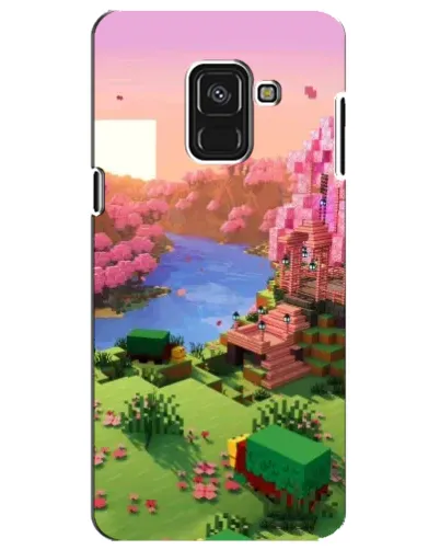 Чехол для Samsung Galaxy A8 Plus 2018 (A730F) с картинкой «Розовое дерево Minecraft» Чехол для Samsung Galaxy A8 Plus 2018 (A730F) с картинкой «Розовое дерево Minecraft»