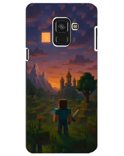 Чехол для Samsung Galaxy A8 Plus 2018 (A730F) с картинкой «Стив у башни» Чехол для Samsung Galaxy A8 Plus 2018 (A730F) с картинкой «Стив у башни»