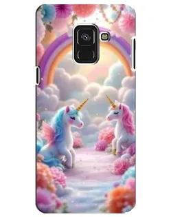 Чехол для Samsung Galaxy A8 Plus 2018 (A730F) с картинкой «Радуга и единороги» Чехол для Samsung Galaxy A8 Plus 2018 (A730F) с картинкой «Радуга и единороги»