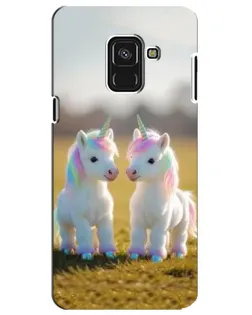 Чехол для Samsung Galaxy A8 Plus 2018 (A730F) с картинкой «Пара единорогов» Чехол для Samsung Galaxy A8 Plus 2018 (A730F) с картинкой «Пара единорогов»