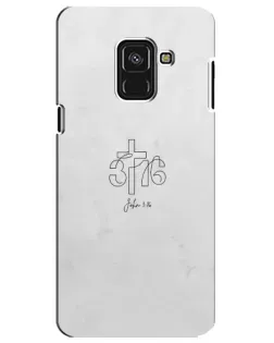 Чехол для Samsung Galaxy A8 Plus 2018 (A730F) с картинкой «Иоанна 3:16 Крест» Чехол для Samsung Galaxy A8 Plus 2018 (A730F) с картинкой «Иоанна 3:16 Крест»