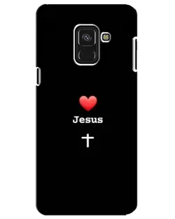 Чехол для Samsung Galaxy A8 Plus 2018 (A730F) с картинкой «Сердце - Jesus» Чехол для Samsung Galaxy A8 Plus 2018 (A730F) с картинкой «Сердце - Jesus»