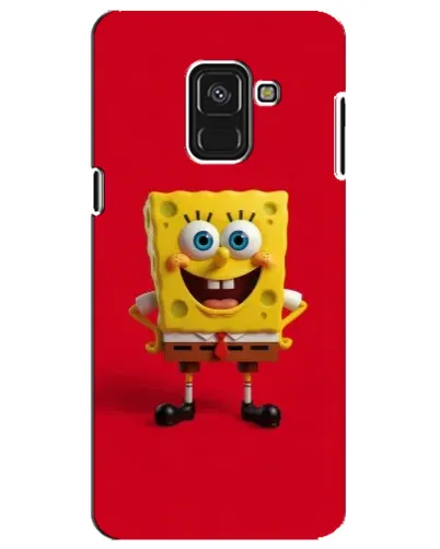 Чехол для Samsung Galaxy A8 Plus 2018 (A730F) с картинкой «Спанч Боб на красном»