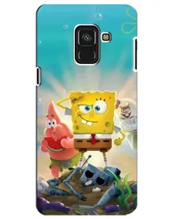 Чехол для Samsung Galaxy A8 Plus 2018 (A730F) с картинкой «Спанч Боб победитель» Чехол для Samsung Galaxy A8 Plus 2018 (A730F) с картинкой «Спанч Боб победитель»