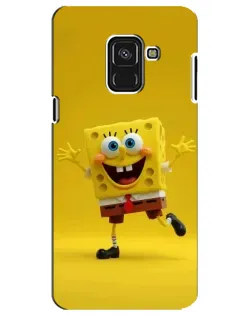 Чехол для Samsung Galaxy A8 Plus 2018 (A730F) с картинкой «Позитивный Губка Боб» Чехол для Samsung Galaxy A8 Plus 2018 (A730F) с картинкой «Позитивный Губка Боб»