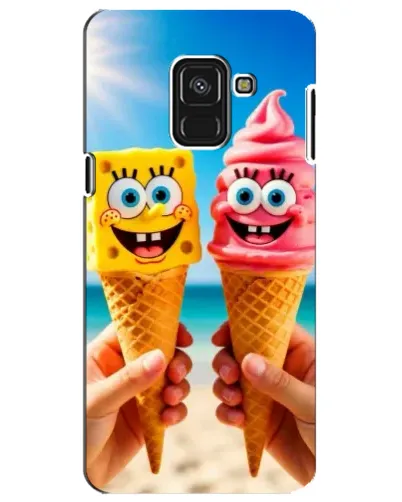 Чехол для Samsung Galaxy A8 Plus 2018 (A730F) с картинкой «Спанч Боб мороженое»