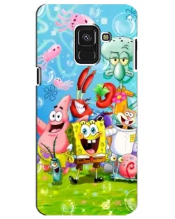 Чехол для Samsung Galaxy A8 Plus 2018 (A730F) с картинкой «Губка Боб и друзья» Чехол для Samsung Galaxy A8 Plus 2018 (A730F) с картинкой «Губка Боб и друзья»
