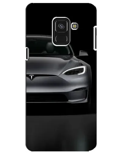 Чехол для Samsung Galaxy A8 Plus 2018 (A730F) с картинкой «Tesla Model S Look»