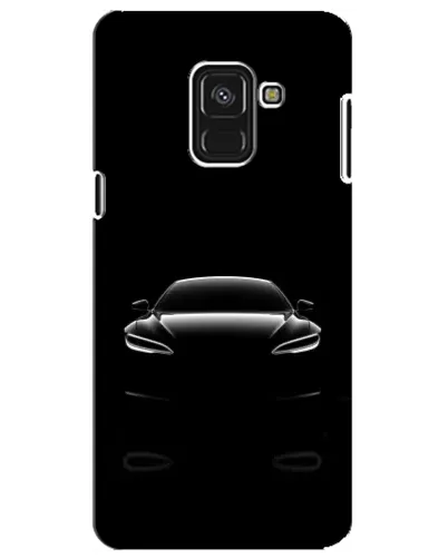 Чехол для Samsung Galaxy A8 Plus 2018 (A730F) с картинкой «Силуэт Tesla Night»