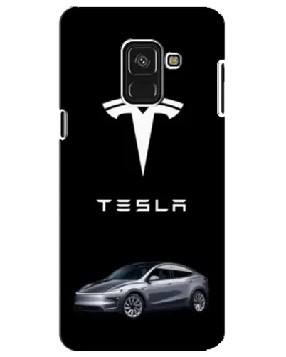 Чехол для Samsung Galaxy A8 Plus 2018 (A730F) с картинкой «Tesla Model Y»