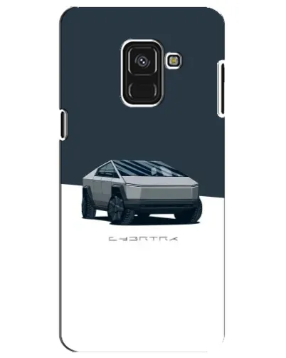 Чехол для Samsung Galaxy A8 Plus 2018 (A730F) с картинкой «Серебристый Cybertruck Tesla»