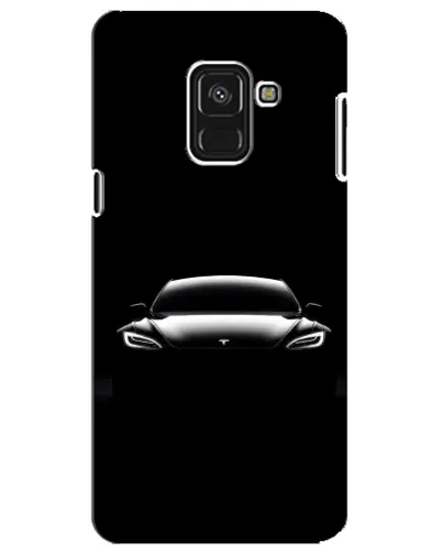 Чехол для Samsung Galaxy A8 Plus 2018 (A730F) с картинкой «Фары Tesla Night»