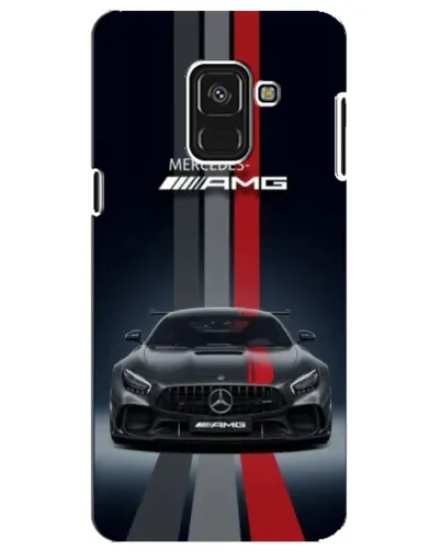 Чехол для Samsung Galaxy A8 Plus 2018 (A730F) с картинкой «Mercedes — белый карбон»