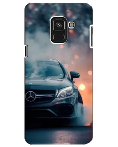 Чехол для Samsung Galaxy A8 Plus 2018 (A730F) с картинкой «Mercedes — ночной город»