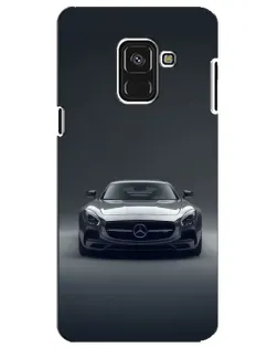 Чехол для Samsung Galaxy A8 Plus 2018 (A730F) с картинкой «Mercedes на черном»
