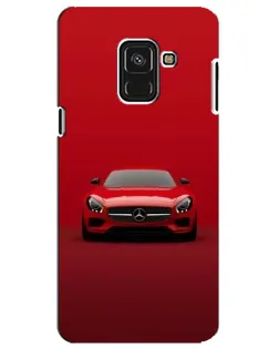 Чехол для Samsung Galaxy A8 Plus 2018 (A730F) с картинкой «Красный Mercedes AMG»