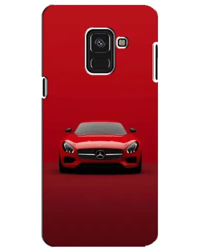 Чехол для Samsung Galaxy A8 Plus 2018 (A730F) с картинкой «Красный Mercedes AMG»