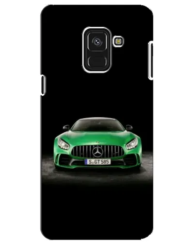 Чехол для Samsung Galaxy A8 Plus 2018 (A730F) с картинкой «Mercedes — неоновый лого»