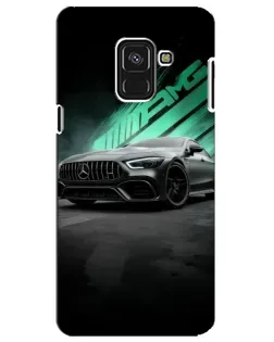 Чехол для Samsung Galaxy A8 Plus 2018 (A730F) с картинкой «Темный Mercedes AMG»
