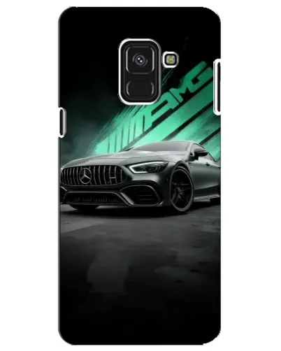 Чехол для Samsung Galaxy A8 Plus 2018 (A730F) с картинкой «Темный Mercedes AMG»