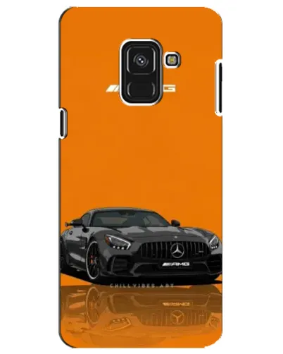 Чехол для Samsung Galaxy A8 Plus 2018 (A730F) с картинкой «Оранжевый Mercedes AMG»