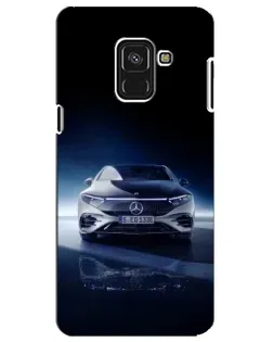 Чехол для Samsung Galaxy A8 Plus 2018 (A730F) с картинкой «Ночной Mercedes EQ»