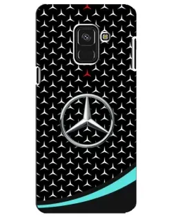 Чехол для Samsung Galaxy A8 Plus 2018 (A730F) с картинкой «Mercedes — бирюзовый акцент»