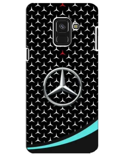 Чехол для Samsung Galaxy A8 Plus 2018 (A730F) с картинкой «Mercedes — бирюзовый акцент»