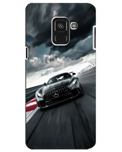 Чехол для Samsung Galaxy A8 Plus 2018 (A730F) с картинкой «Гоночный Mercedes AMG»