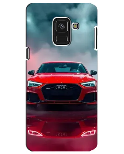Чехол для Samsung Galaxy A8 Plus 2018 (A730F) с картинкой «Audi RS — красный стиль»