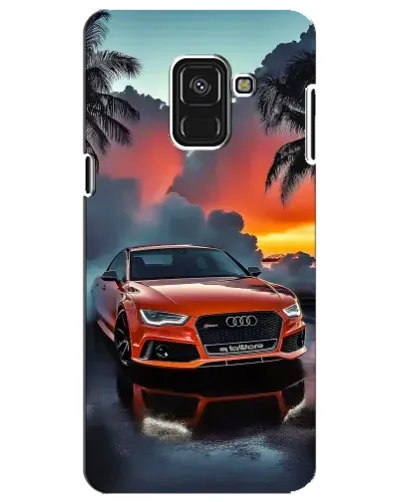 Чехол для Samsung Galaxy A8 Plus 2018 (A730F) с картинкой «Audi — закат»