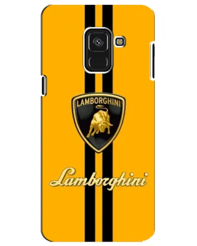 Чехол для Samsung Galaxy A8 Plus 2018 (A730F) с картинкой «Lamborghini Stripe желтый»