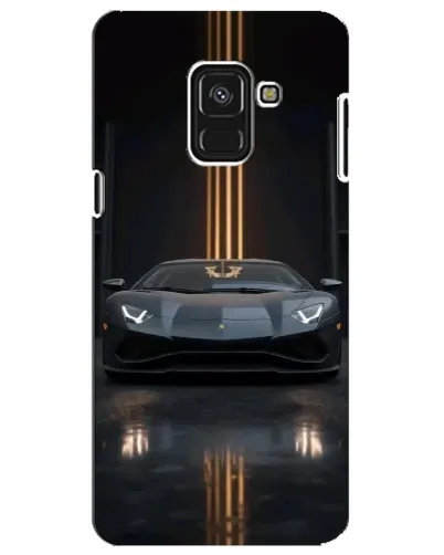 Чехол для Samsung Galaxy A8 Plus 2018 (A730F) с картинкой «Lamborghini золотые линии»