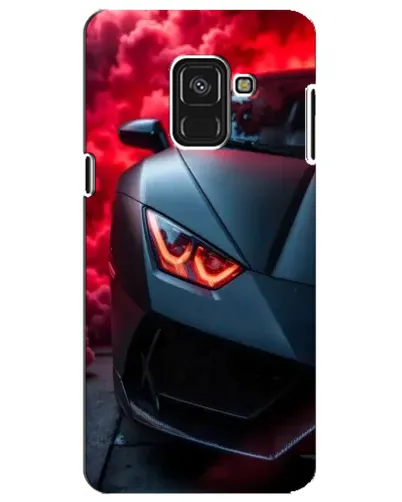 Чехол для Samsung Galaxy A8 Plus 2018 (A730F) с картинкой «Lamborghini красное сияние»