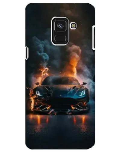 Чехол для Samsung Galaxy A8 Plus 2018 (A730F) с картинкой «Lamborghini дымная эстетика»