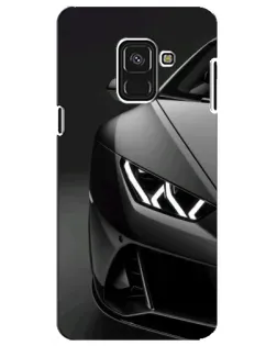Чехол для Samsung Galaxy A8 Plus 2018 (A730F) с картинкой «Lamborghini фары детализация»