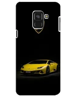 Чехол для Samsung Galaxy A8 Plus 2018 (A730F) с картинкой «Lamborghini желтый акцент»