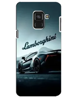 Чехол для Samsung Galaxy A8 Plus 2018 (A730F) с картинкой «Классическая надпись Lamborghini»