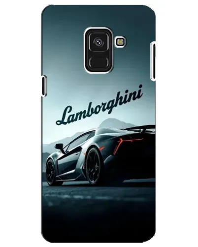 Чехол для Samsung Galaxy A8 Plus 2018 (A730F) с картинкой «Классическая надпись Lamborghini»