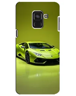 Чехол для Samsung Galaxy A8 Plus 2018 (A730F) с картинкой «Салатовый Lamborghini Huracan»
