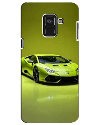 Чехол для Samsung Galaxy A8 Plus 2018 (A730F) с картинкой «Салатовый Lamborghini Huracan»