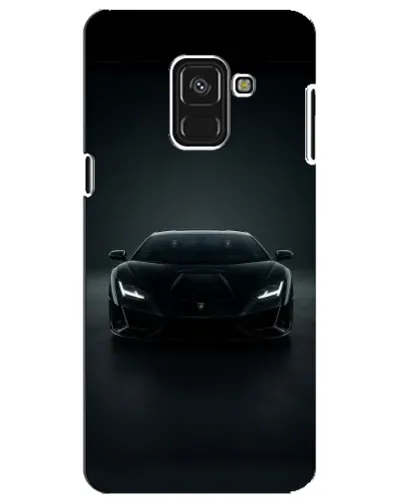 Чехол для Samsung Galaxy A8 Plus 2018 (A730F) с картинкой «Черный Lamborghini Aventador»
