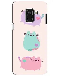 Чохол для Samsung Galaxy A8 Plus 2018 (A730F) з картинкою «Pusheen тріо» Чохол для Samsung Galaxy A8 Plus 2018 (A730F) з картинкою «Pusheen тріо»