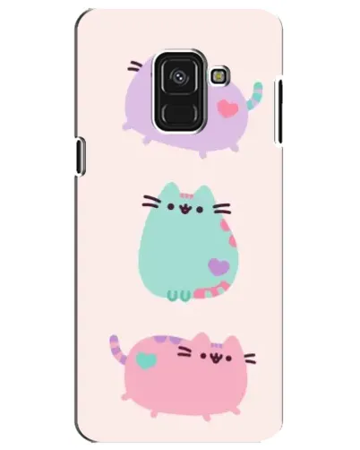 Чохол для Samsung Galaxy A8 Plus 2018 (A730F) з картинкою «Pusheen тріо» Чохол для Samsung Galaxy A8 Plus 2018 (A730F) з картинкою «Pusheen тріо»